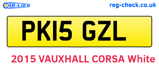 PK15GZL are the vehicle registration plates.