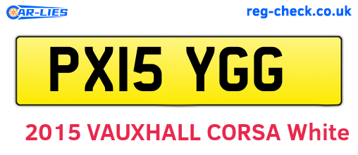PX15YGG are the vehicle registration plates.