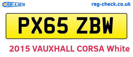 PX65ZBW are the vehicle registration plates.