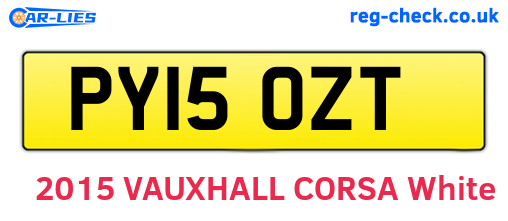 PY15OZT are the vehicle registration plates.