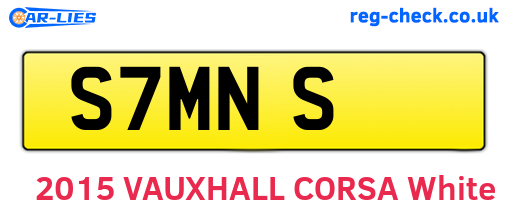 S7MNS are the vehicle registration plates.