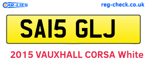SA15GLJ are the vehicle registration plates.
