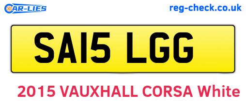SA15LGG are the vehicle registration plates.