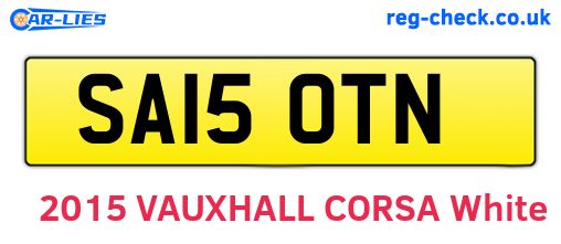 SA15OTN are the vehicle registration plates.