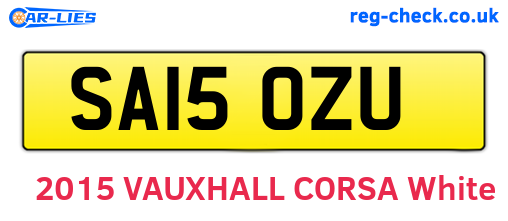 SA15OZU are the vehicle registration plates.