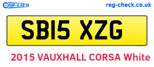 SB15XZG are the vehicle registration plates.