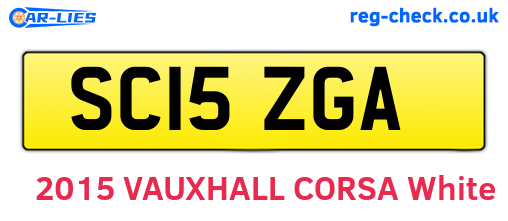 SC15ZGA are the vehicle registration plates.