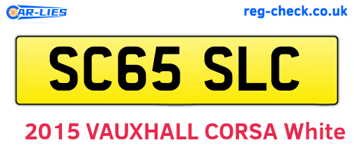 SC65SLC are the vehicle registration plates.