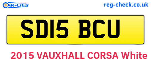 SD15BCU are the vehicle registration plates.