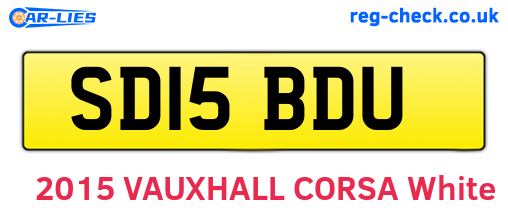 SD15BDU are the vehicle registration plates.