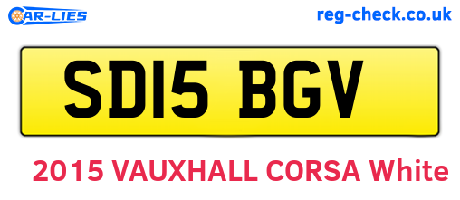 SD15BGV are the vehicle registration plates.