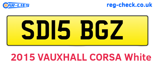 SD15BGZ are the vehicle registration plates.