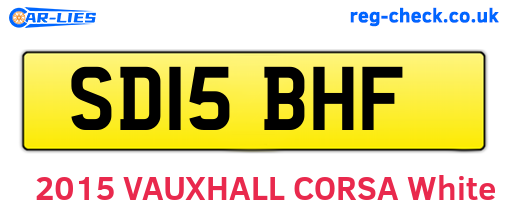 SD15BHF are the vehicle registration plates.