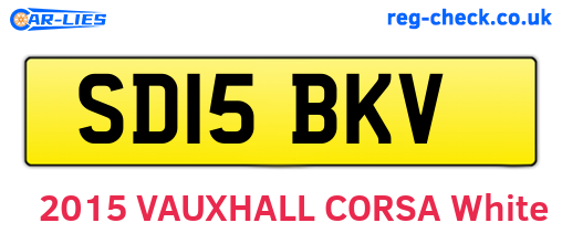 SD15BKV are the vehicle registration plates.