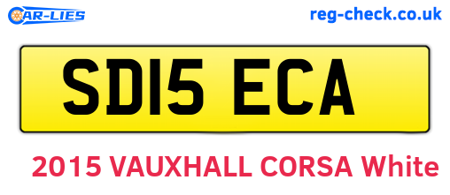 SD15ECA are the vehicle registration plates.