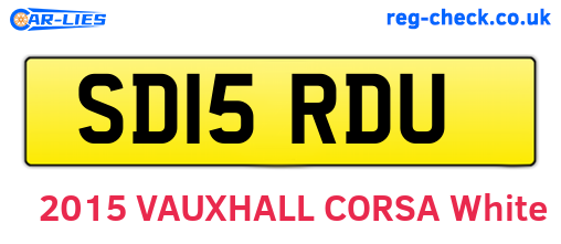 SD15RDU are the vehicle registration plates.