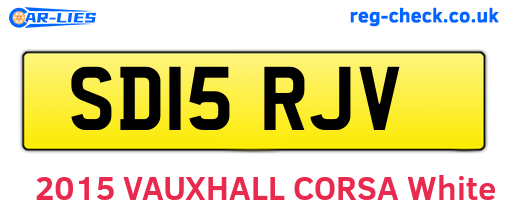 SD15RJV are the vehicle registration plates.