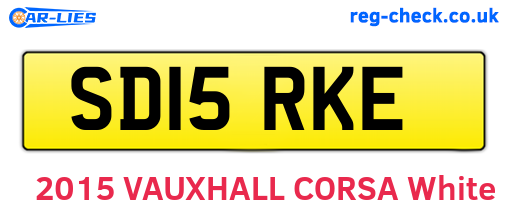 SD15RKE are the vehicle registration plates.