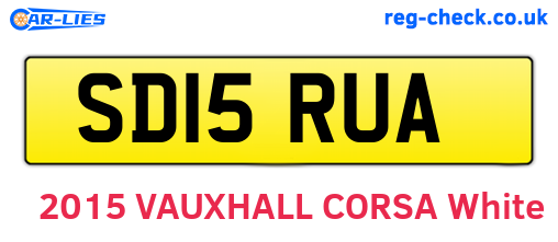 SD15RUA are the vehicle registration plates.