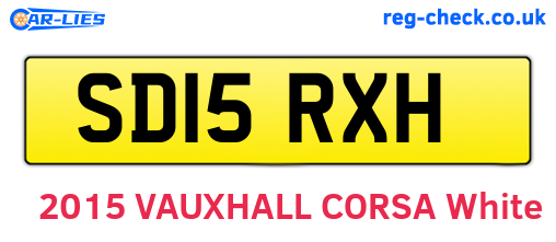 SD15RXH are the vehicle registration plates.