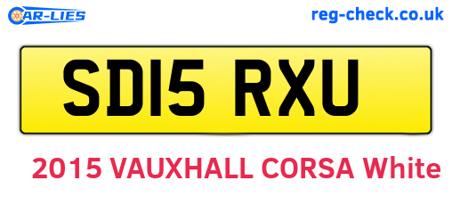 SD15RXU are the vehicle registration plates.