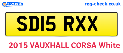 SD15RXX are the vehicle registration plates.