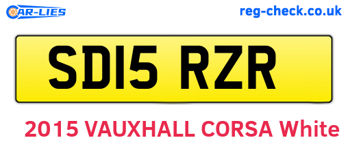 SD15RZR are the vehicle registration plates.