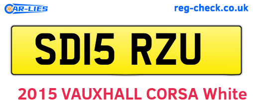 SD15RZU are the vehicle registration plates.