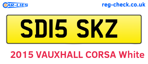 SD15SKZ are the vehicle registration plates.