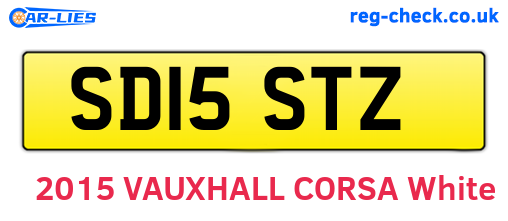SD15STZ are the vehicle registration plates.