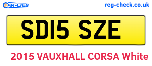 SD15SZE are the vehicle registration plates.
