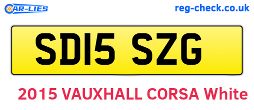 SD15SZG are the vehicle registration plates.