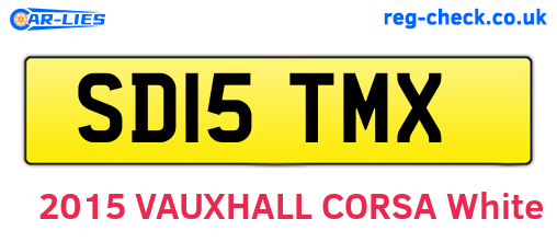 SD15TMX are the vehicle registration plates.