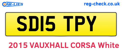SD15TPY are the vehicle registration plates.