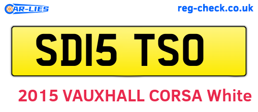 SD15TSO are the vehicle registration plates.