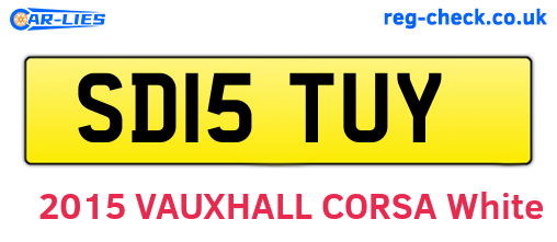 SD15TUY are the vehicle registration plates.