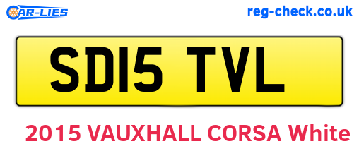 SD15TVL are the vehicle registration plates.