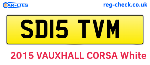 SD15TVM are the vehicle registration plates.