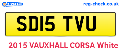 SD15TVU are the vehicle registration plates.