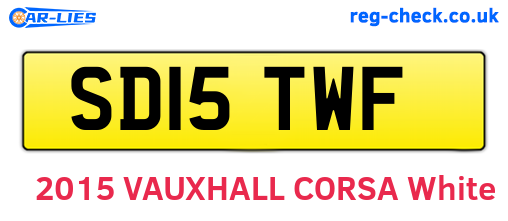 SD15TWF are the vehicle registration plates.