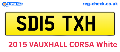 SD15TXH are the vehicle registration plates.
