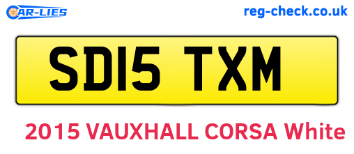 SD15TXM are the vehicle registration plates.
