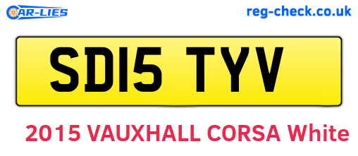 SD15TYV are the vehicle registration plates.