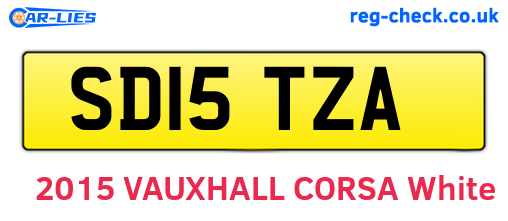 SD15TZA are the vehicle registration plates.