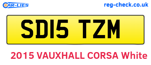 SD15TZM are the vehicle registration plates.