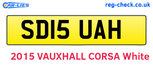SD15UAH are the vehicle registration plates.