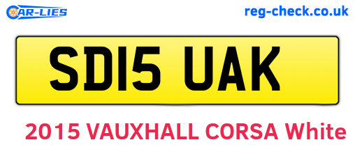 SD15UAK are the vehicle registration plates.