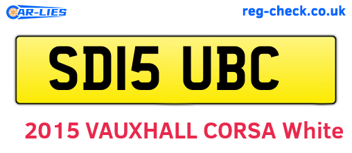 SD15UBC are the vehicle registration plates.