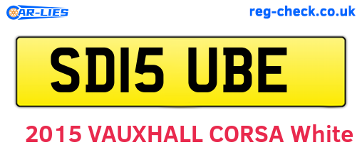 SD15UBE are the vehicle registration plates.