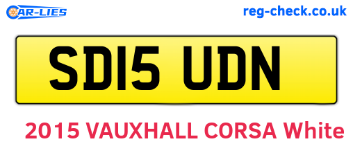 SD15UDN are the vehicle registration plates.